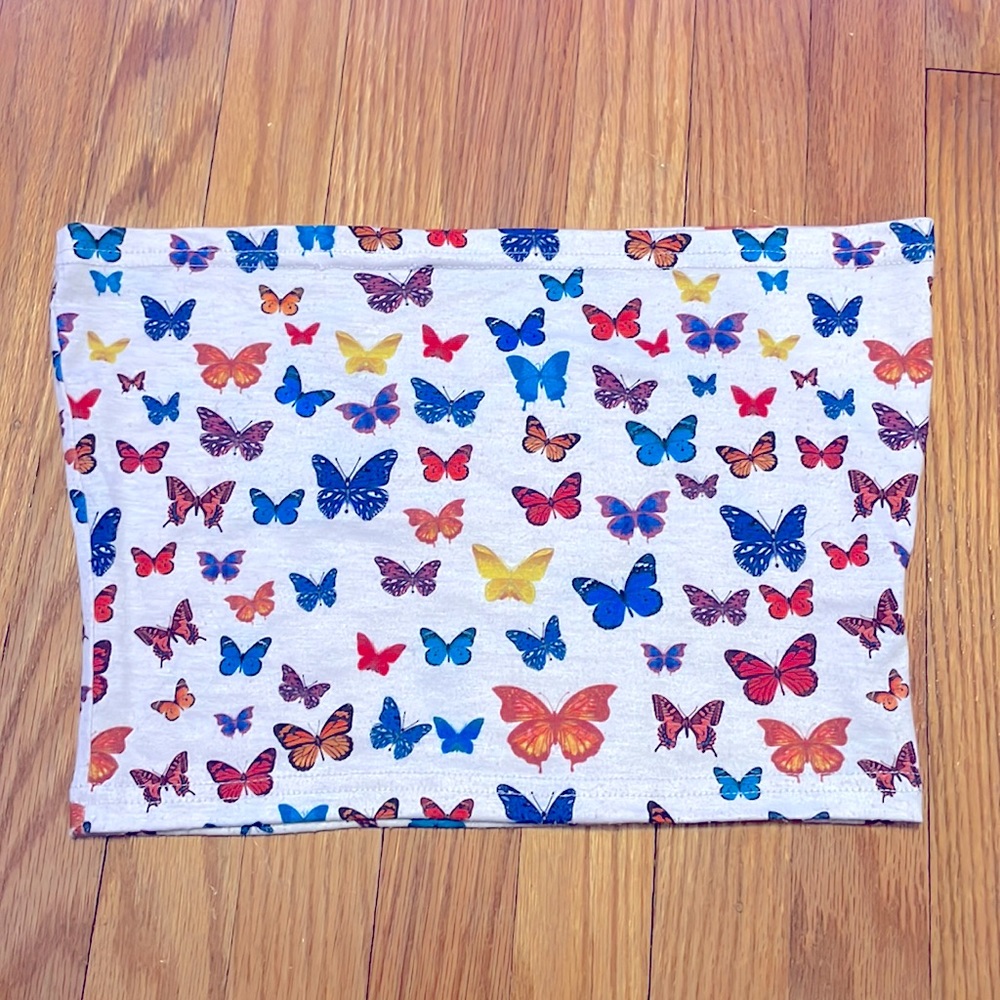 Multicolored Butterfly Tube Top🦋
